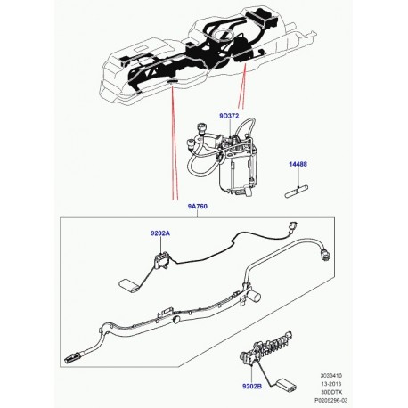 Land rover support de reservoir a carburant Range Sport (LR042710)