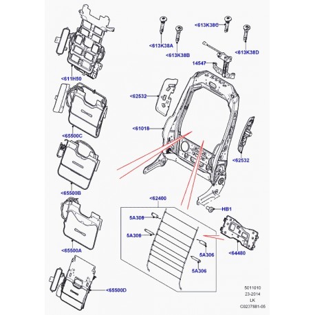 Land rover patte support faisceau de cablage Range L405 (LR042800)