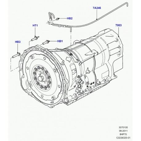 Land rover boite de vitesses automatique Range Sport (LR043325)