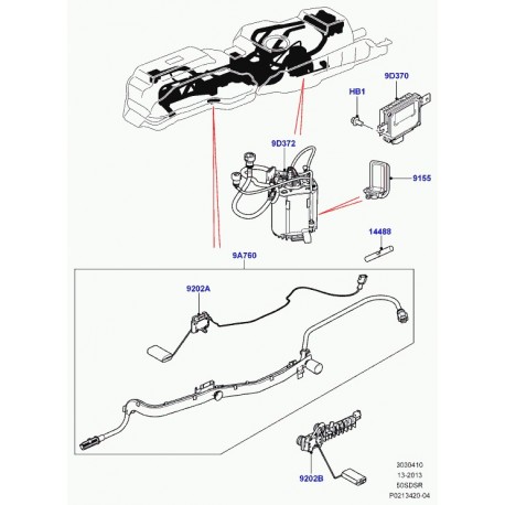 Land rover transmetteur et pompe Discovery 4,  Range Sport (LR043385)