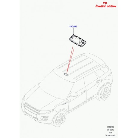 Land rover telecommande casque sans fil Evoque (LR043408)