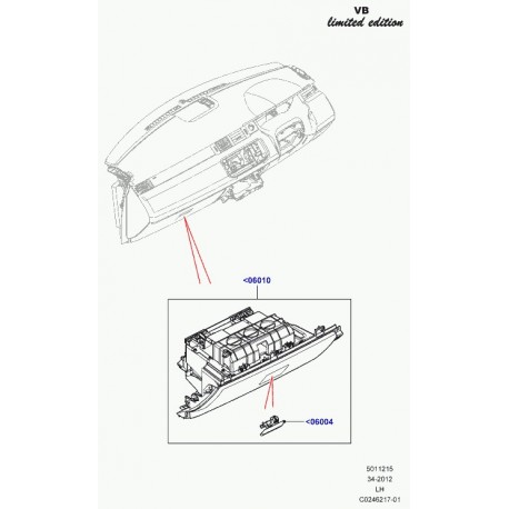 Land rover latch-glovebox Evoque (LR043470)