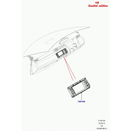 Land rover controle unite audio-visuelle Evoque (LR043482)