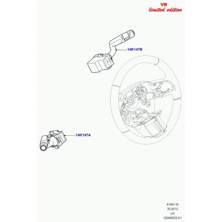 Land rover commutateur feux indicateur direction Evoque (LR043610)