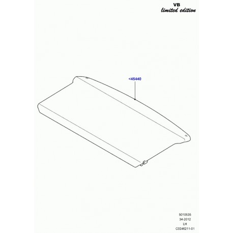Land rover couvercle plage arriere Evoque (LR043635)