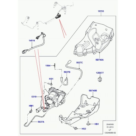 Land rover recouvrement compress.susp.pneum. Discovery 3, Range Sport (LR044026)