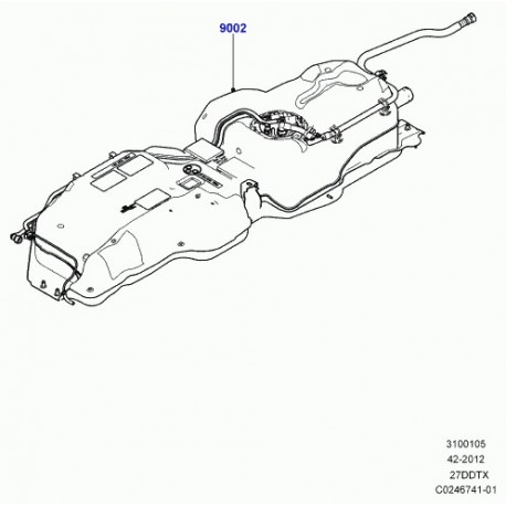 Land rover reservoir a combustible Discovery 3 (LR044037)