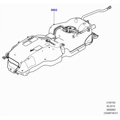 Land rover reservoir a combustible Range Sport (LR044038)
