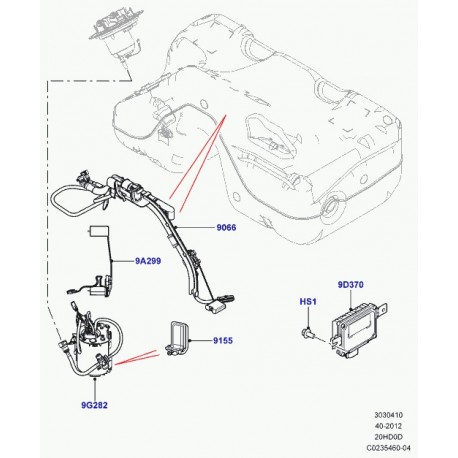 Land rover capteur niveau carburant Evoque (LR044454)