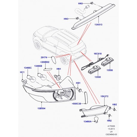 Land rover ampoule feu indicateur direction Evoque (LR044460)