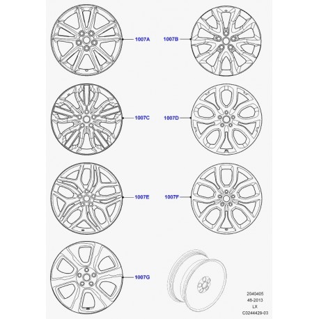 Land rover elge leichtetall Range Sport (LR044839)