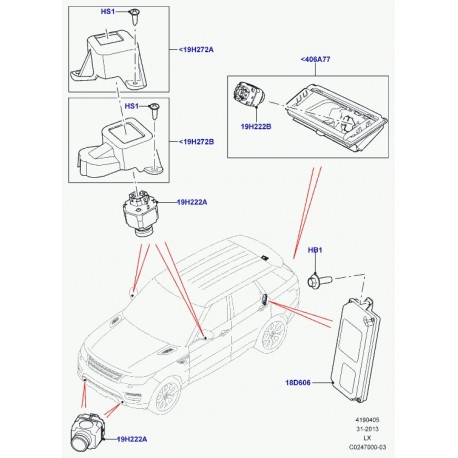 Land rover moulure extérieur hayon Range Sport (LR045161)