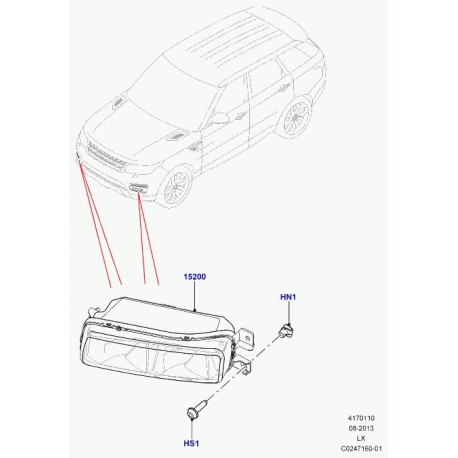Land rover ecrou Range Sport (LR045194)
