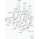 Land rover garniture dossier de siege arrière Discovery 3 (LR045506)