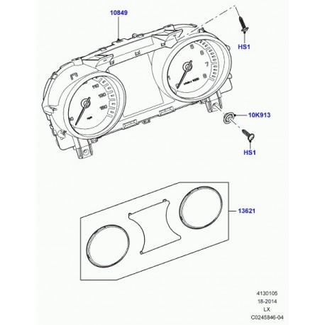 Land rover tableau de bord Range Sport (LR045830)