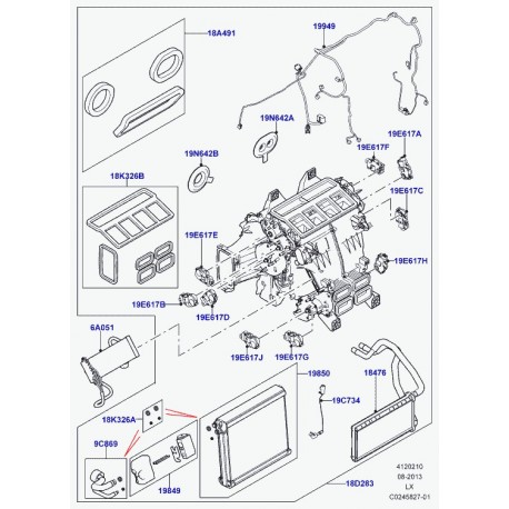 Land rover cable climatiseur Range Sport (LR046949)