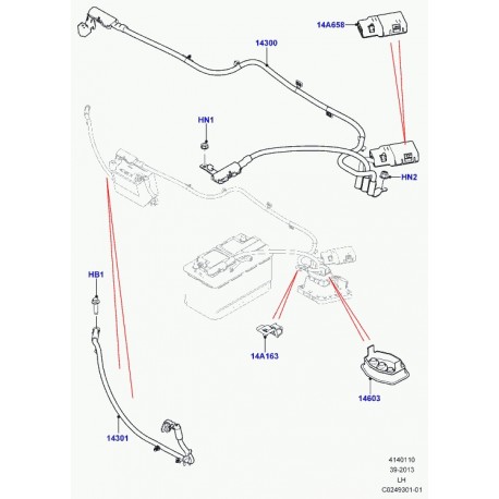 Land rover support cablage Evoque (LR047600)