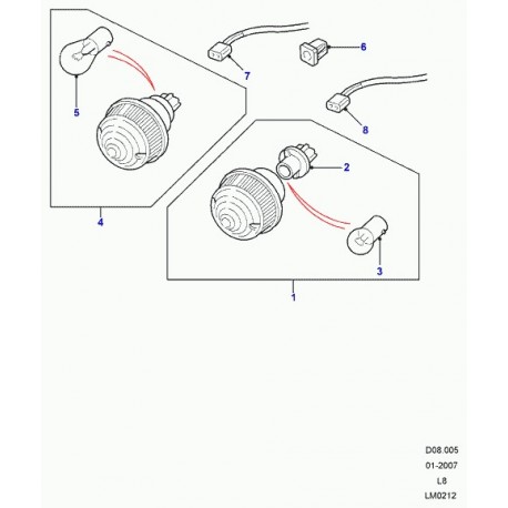 Land rover feu indicateur de direction avant Defender 90, 110, 130 (LR047798)