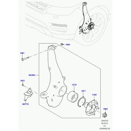 Land rover conduit droit refroidissement disque frein Range L405,  Sport (LR048131)