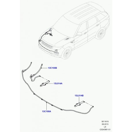 Land rover gicleur lave-phare gauche (LR048273)