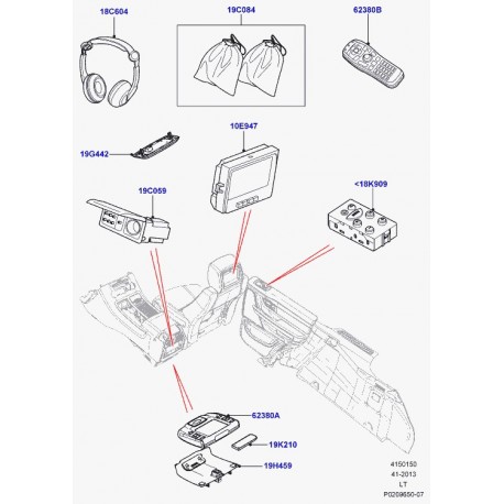 Land rover accessoires de batterie Evoque et Range L322,  L405,  Sport (LR048539)