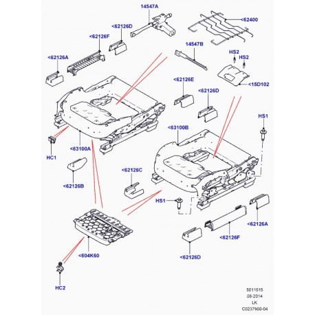 Land rover agrafe Range L405 (LR048946)