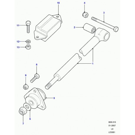 Land rover bras de suspension arrière Defender 90, 110, 130 (LR049068)