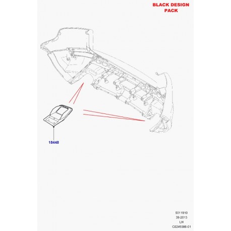 Land rover finition échappement Evoque (LR049367)