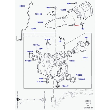 Land rover bouclier thermique boite transfert Evoque (LR049846)