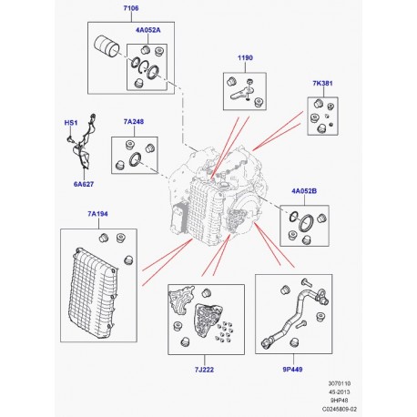 Land rover kit entretien de bougie boite auto (LR049876)