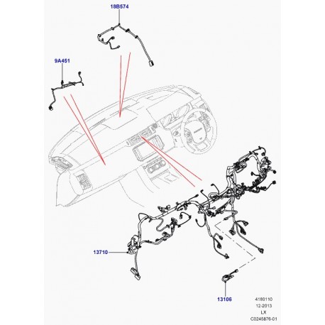 Land rover cablage planche de bord Range L405,  Sport (LR050089)