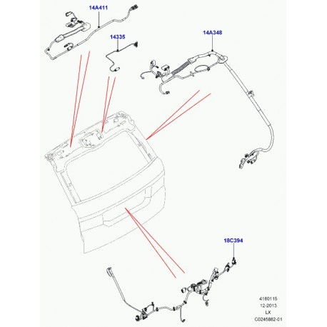 Land rover cablage feu stop Range Sport (LR050234)