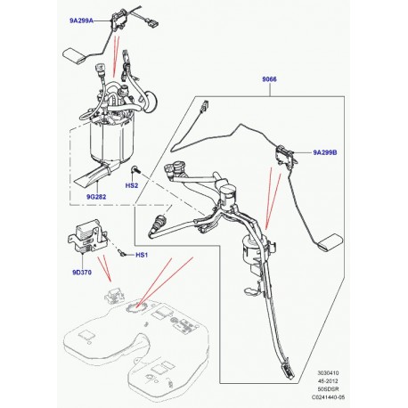 Land rover transmetteur jauge de combustible Range L405,  Sport (LR050479)