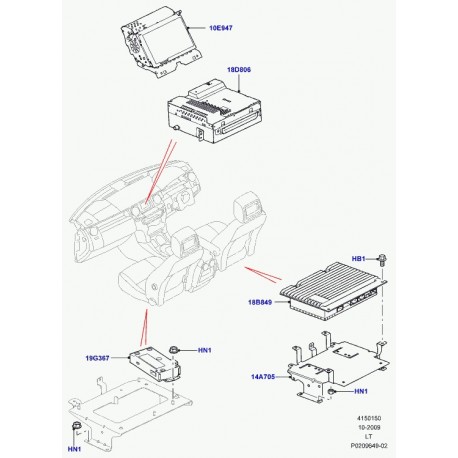 Land rover radio avec lecteur de cd Discovery 3, Range Sport (LR050839)