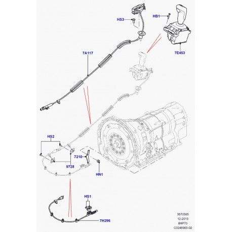 Land rover levier dever. urgence pos. stat. Range L405,  Sport (LR051512)