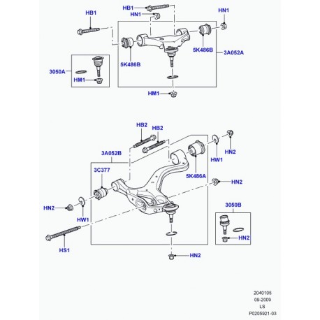 Land rover bras de suspension avant Discovery 3 (LR051614)