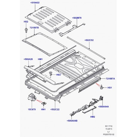 Land rover guide toit ouvrant Range L322 (LR051837)