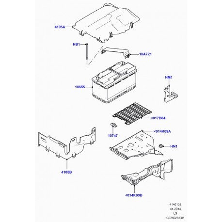 Land rover attache batterie Discovery 3 (LR052368)