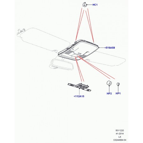 Land rover console de toit Range L405,  Sport (LR052887)