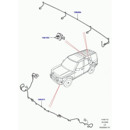 Land rover cablage pare-chocs Discovery 3 (LR052984)