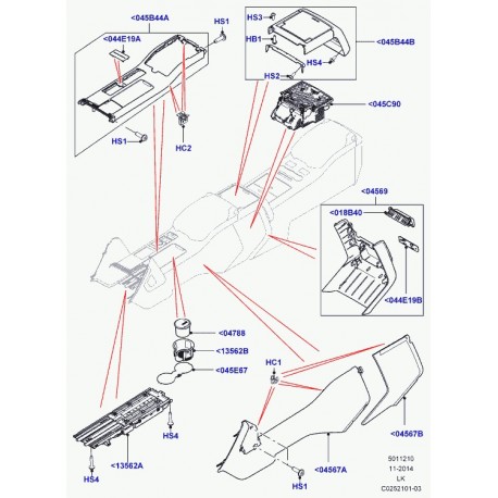 Land rover panel-console side Range L405 (LR053337)