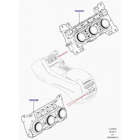 Land rover ensemble de commande chauffage Range L405,  Sport (LR053584)