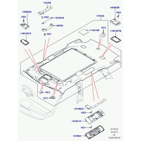 Land rover grille haut-parleurpavillon Range L405 (LR053786)