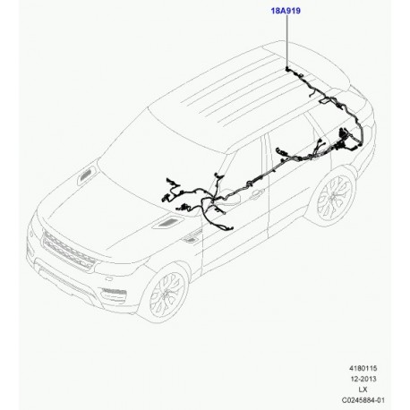 Land rover fil de connexion  + -radio Range Sport (LR053909)