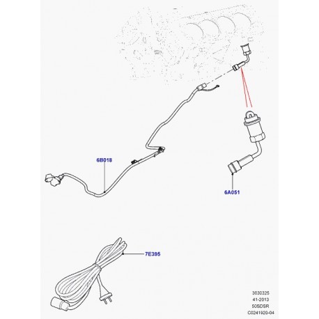 Land rover ensemble cable chauf bloc-moteur Range Sport (LR054145)