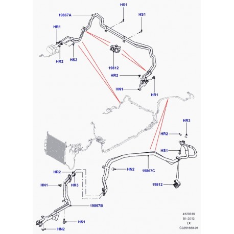 Land rover joint torique Range L405,  Sport (LR054871)