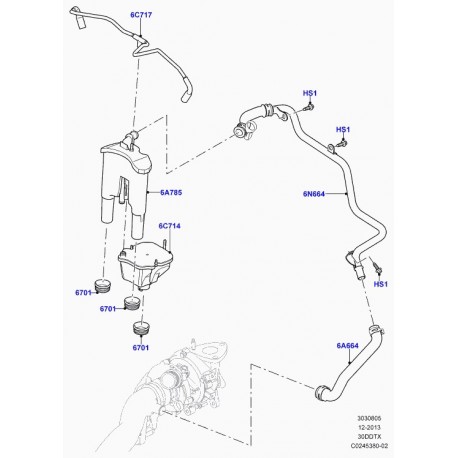 Land rover separateur d'huile Range Sport (LR054999)