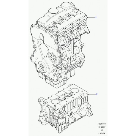 Land rover moteur de service Defender 90, 110, 130 (LR055432)