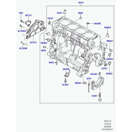 Land rover senseur position / vilebrequin cps Discovery Sport,  Freelander 2,  Evoque (LR056028)