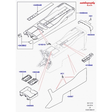 Land rover cache extremite de console Range L405 (LR056083)